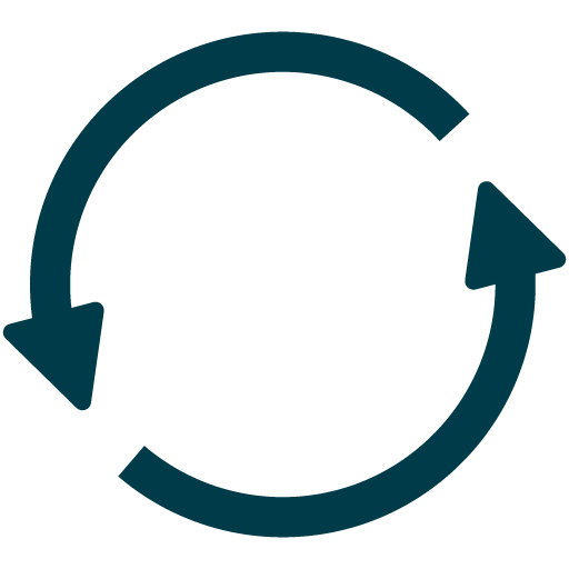 Restoration Image shows two arrows in a circle shape representing restoration from old to new
